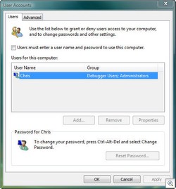 User accounts